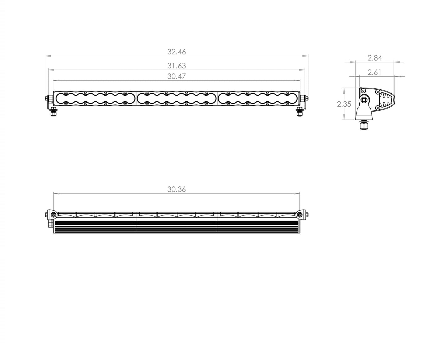 Baja Designs S8 Straight LED Light Bar (30 Inch; Wide Cornering; Clear)
