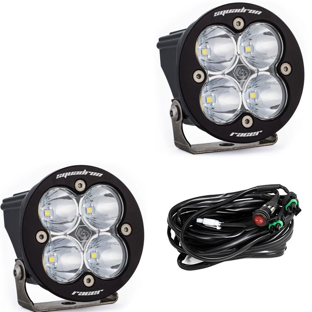 Baja Designs Squadron-R Racer Edition LED Light Pod Pair (Racer Spot; Clear)