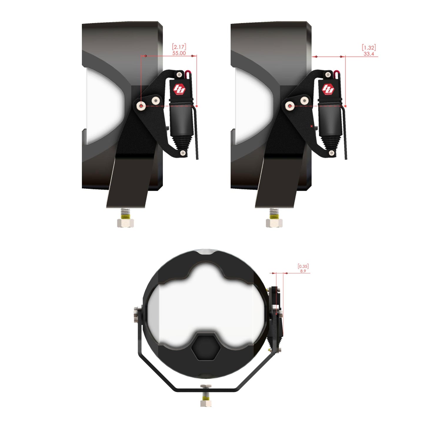 Baja Designs LP4, LP6, LP9, XL-M Actuator Kit