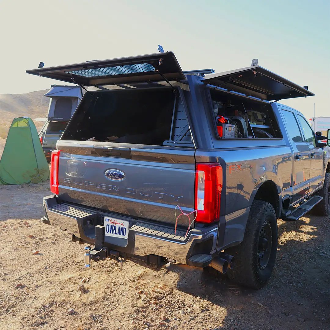 OVS Expedition - Truck Cap W/Full Wing Doors, Front and Rear Windows & 3rd Brake Light by OVS