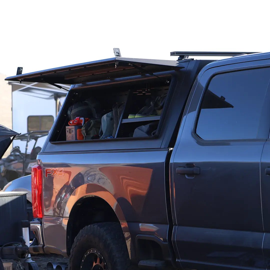 OVS Expedition - Truck Cap W/Full Wing Doors, Front and Rear Windows & 3rd Brake Light by OVS