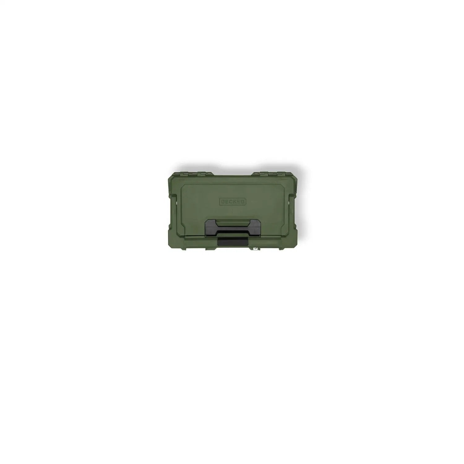 DECKED Sixer 16 Case - Includes one (1) weatherproof 16-liter latching case and one (1) Cargo Tray - In Ranger Green with black latches by DECKED