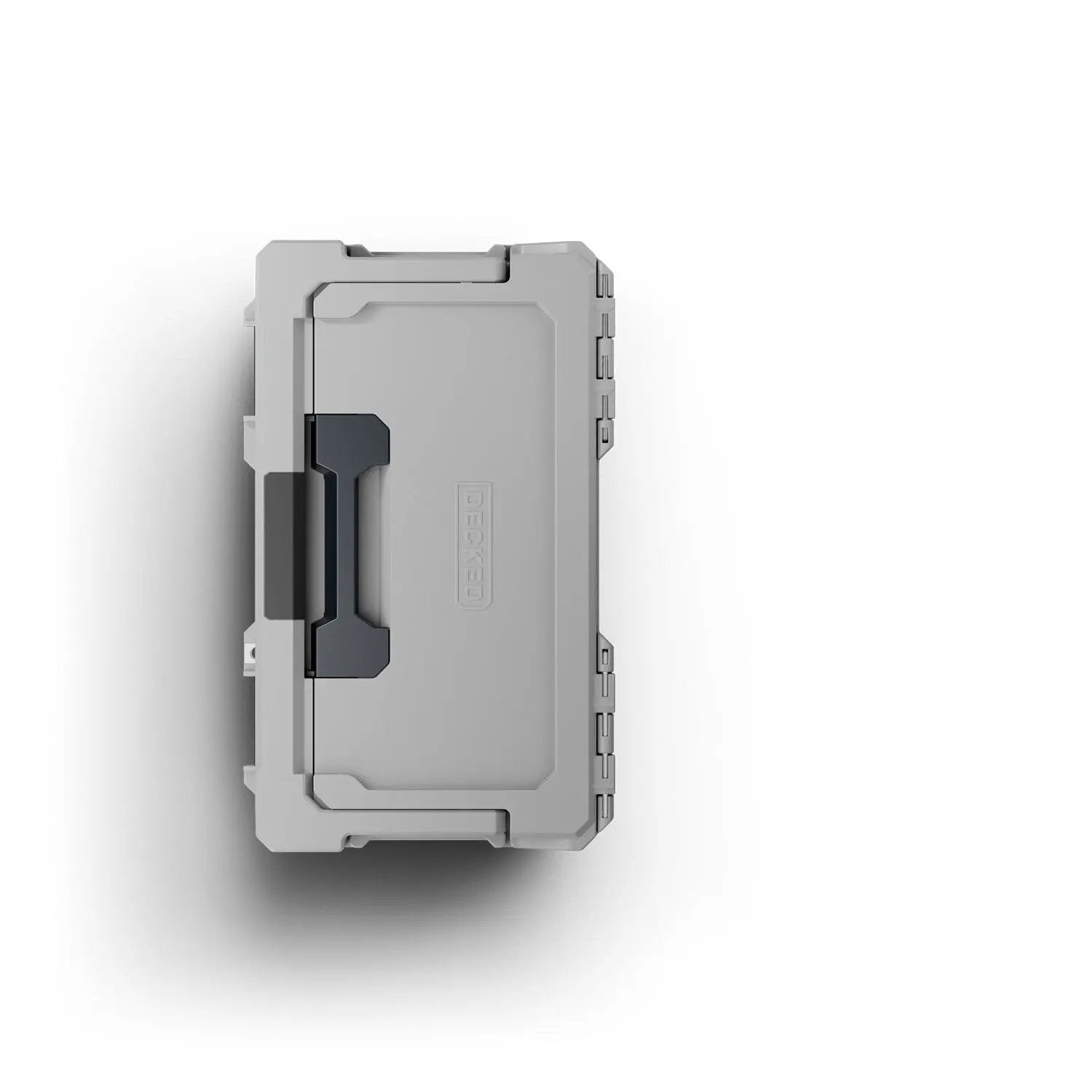 DECKED Sixer 16 Case - Includes one (1) weatherproof 16-liter latching case and one (1) Cargo Tray - In Cool Gray with black latches by DECKED