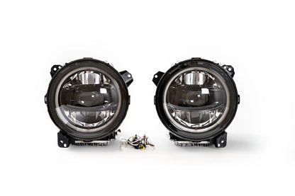 DV8 Offroad Jeep JL & Jeep JT LED Headlights Black by DV8 Offroad