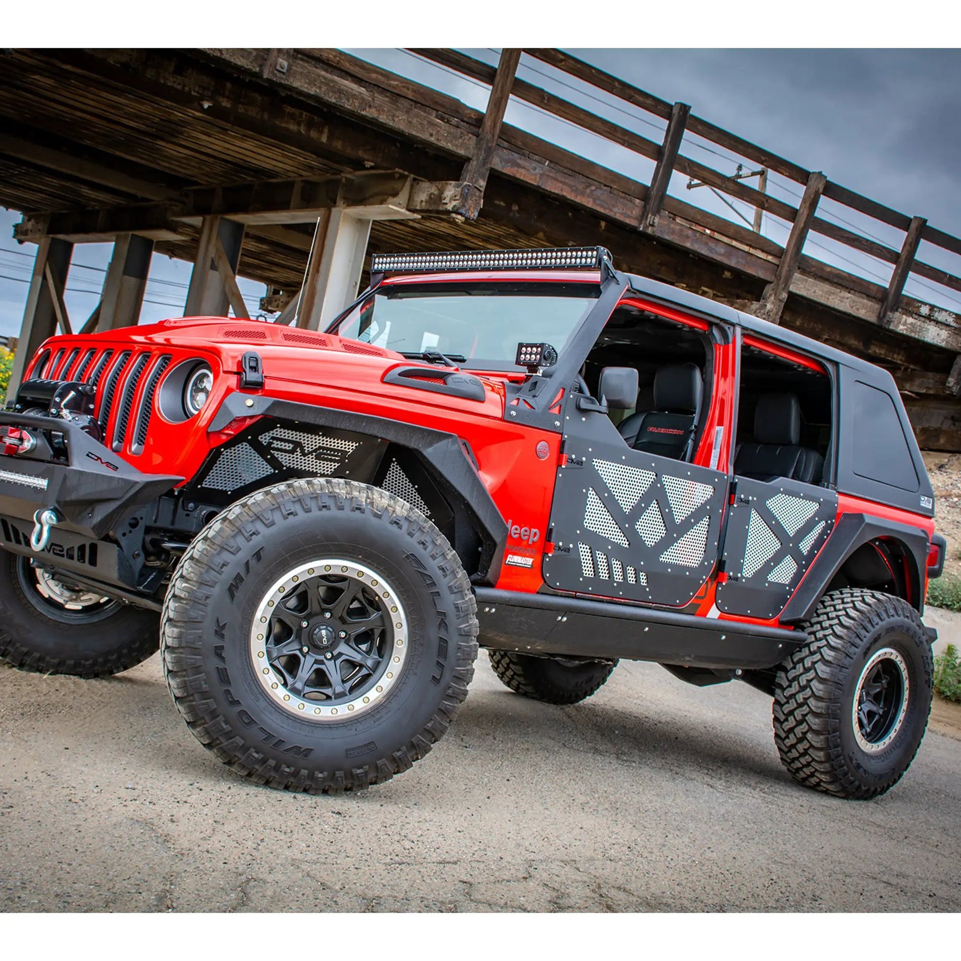 DV8 Offroad Jeep JL & JT Half-Doors With Aluminum Mesh by DV8 Offroad