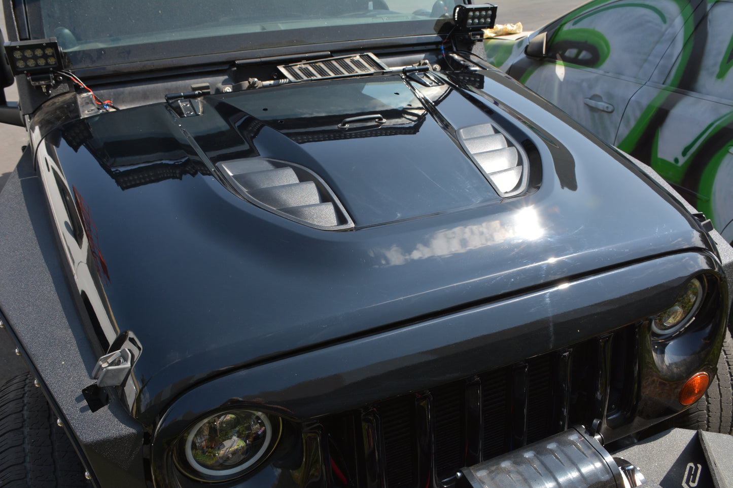 DV8 Offroad Jeep JK 10Th Anniversary Hood by DV8 Offroad