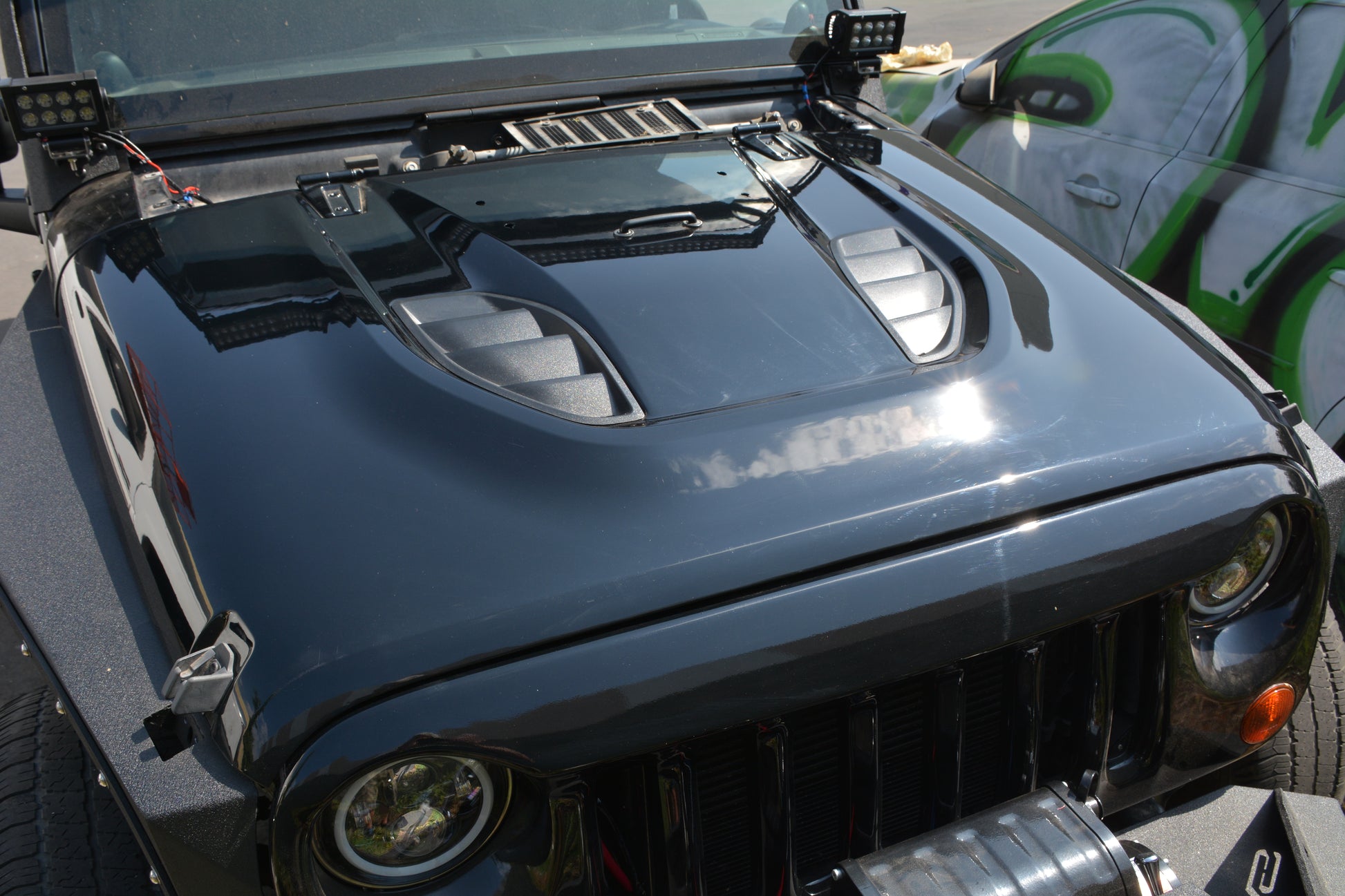 DV8 Offroad Jeep JK 10Th Anniversary Hood by DV8 Offroad