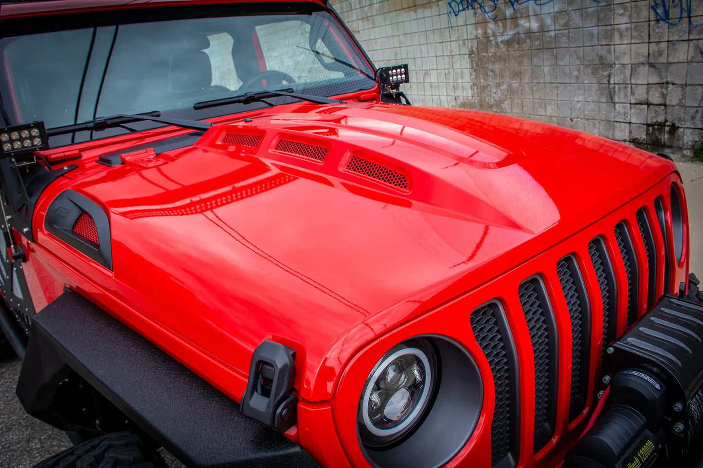 DV8 Offroad Jeep JL & Jeep JT Heat Dispersion Hood by DV8 Offroad