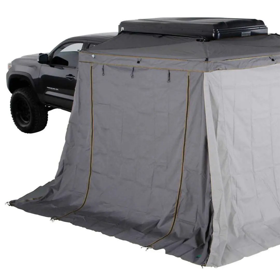OVS HD Nomadic 270 LTE - Awning Wall 1, Driver Side, Grey Body, Green Trim W/Storage Bag by OVS