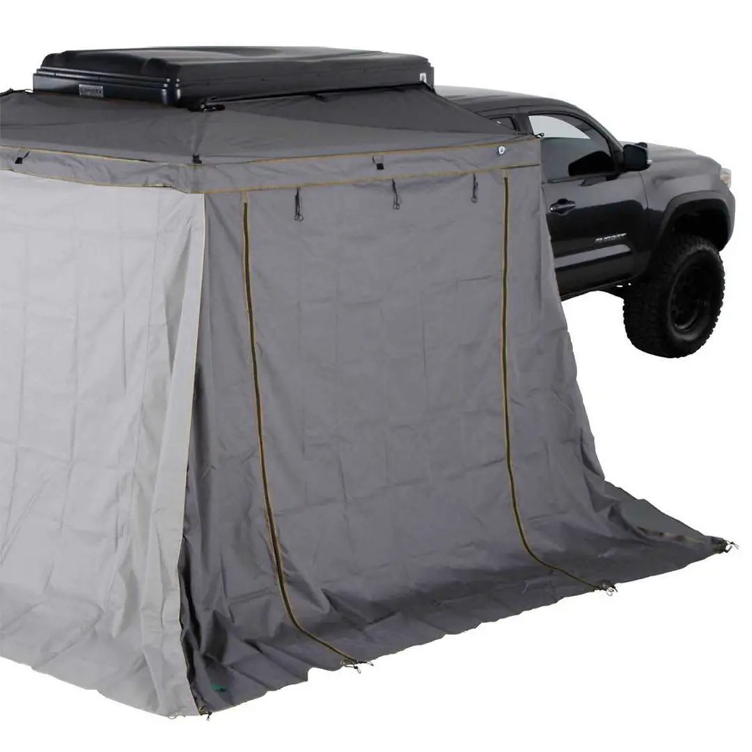 OVS HD Nomadic 270 LTE - Awning Wall 1, Driver Side, Grey Body, Green Trim W/Storage Bag by OVS