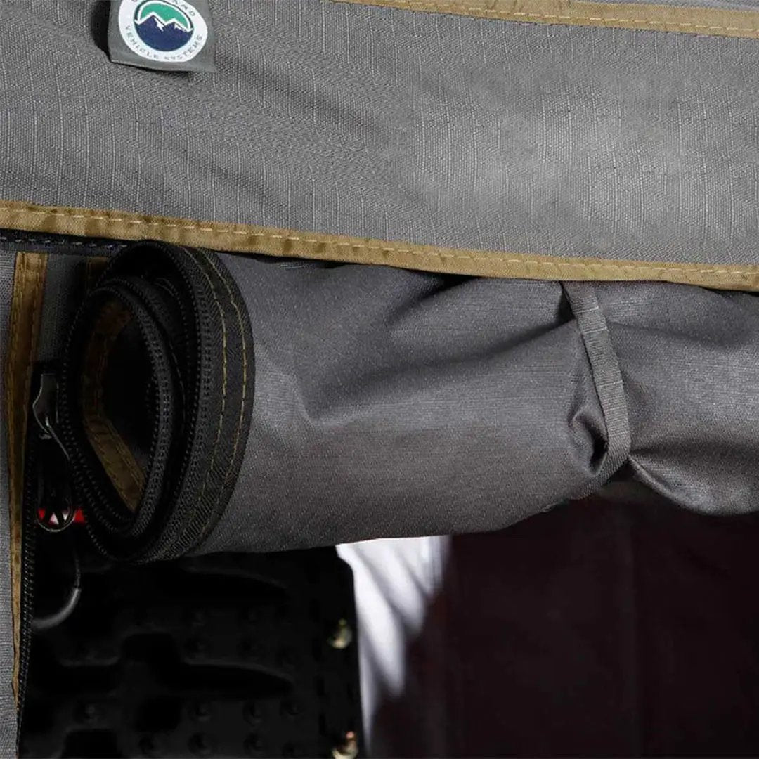 OVS HD Nomadic 270 LTE - Awning Wall 1, Driver Side, Grey Body, Green Trim W/Storage Bag by OVS