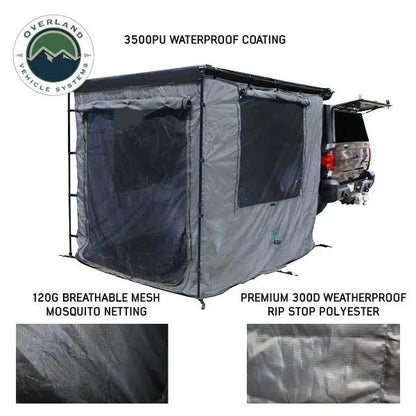 OVS HD Nomadic 2.0 Awning Room Enclosure, Grey Body, Green Trim (4 Walls & Floor) by OVS
