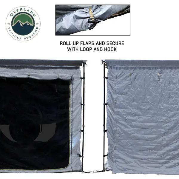 OVS HD Nomadic 2.0 Awning Room Enclosure, Grey Body, Green Trim (4 Walls & Floor) by OVS