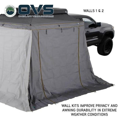OVS HD Nomadic 270 LTE - Awning Wall 1, Driver Side, Grey Body, Green Trim W/Storage Bag by OVS