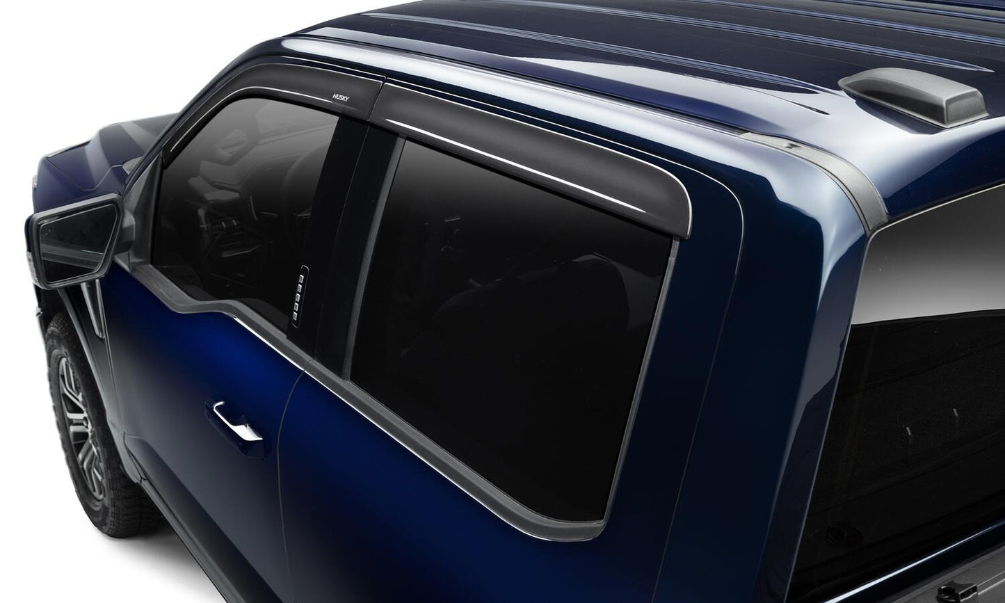 Husky Liners Low Profile Ventvisor Deflector; Smoke; Outside Mount; 4 pc.