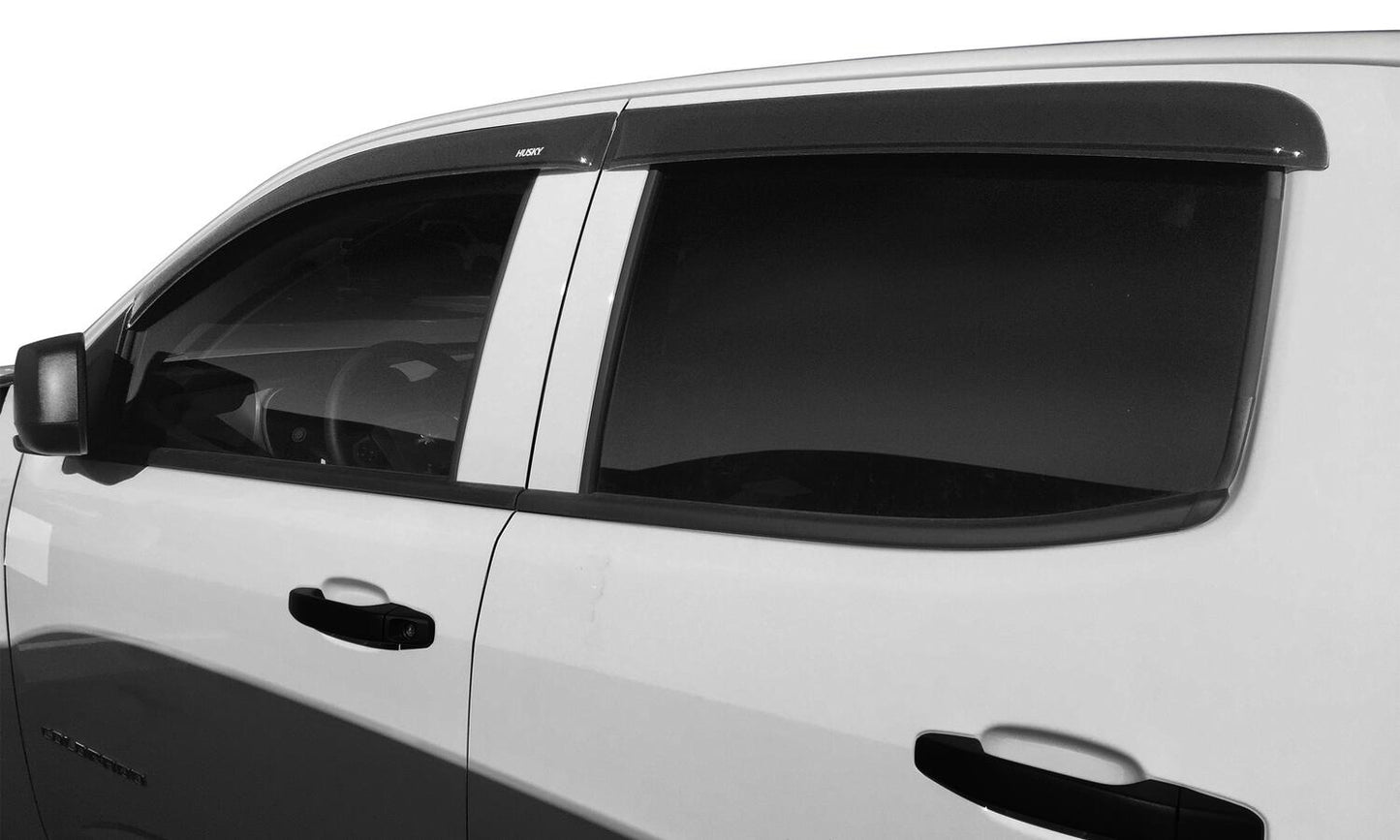 Husky Liners Low Profile Ventvisor Deflector; Smoke; Outside Mount; 4 pc.