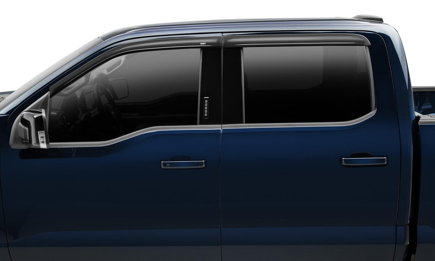 Husky Liners Low Profile Ventvisor Deflector; Smoke; Outside Mount; 4 pc.