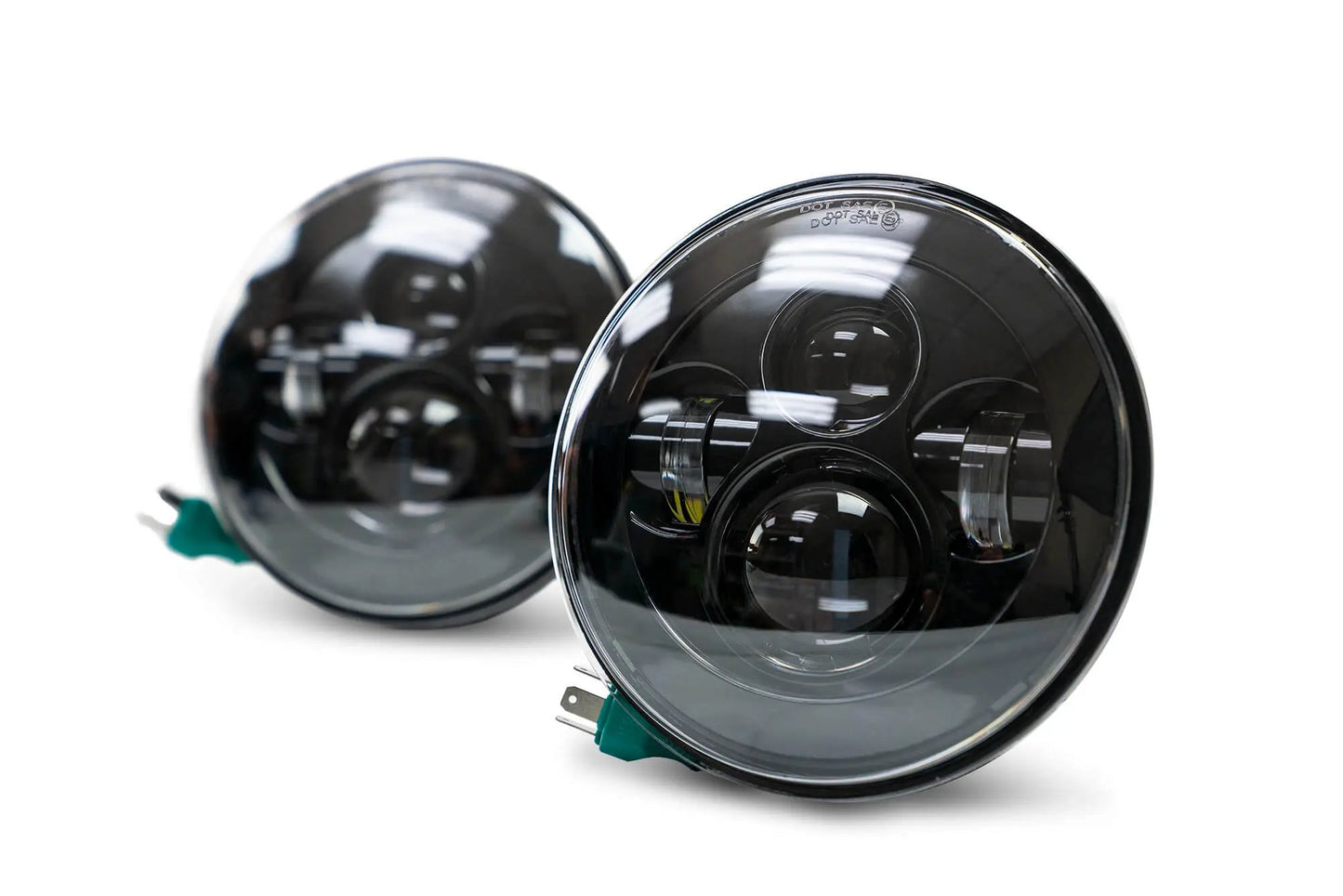 DV8 Offroad 07-18 Jeep JK Projector Headlights; No Halo by DV8 Offroad