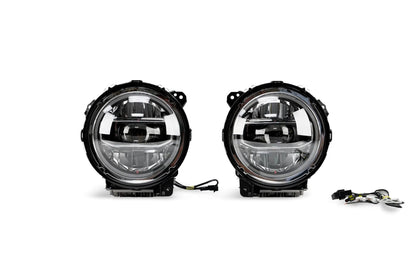 DV8 Offroad 18+ Jeep JL & 20 Jeep JT LED Headlights; Chrome