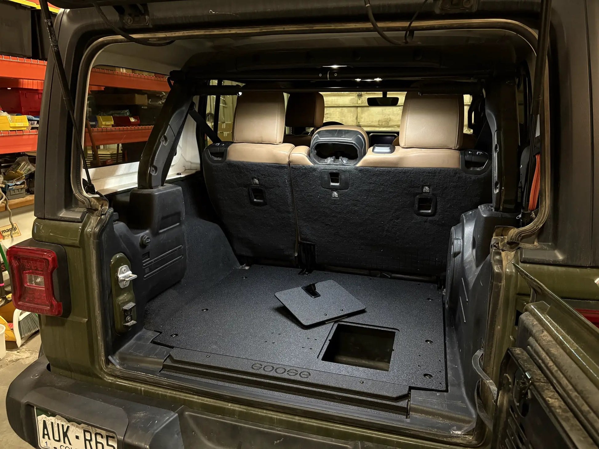 Jeep Wrangler 2018-2023 JLU 4 Door - Rear Plate System by Goose Gear