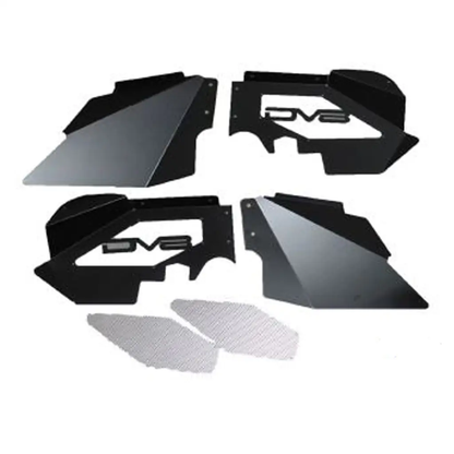 DV8 Offroad 07-18 Jeep JK Inner Fender; Front; Black Finish by DV8 Offroad
