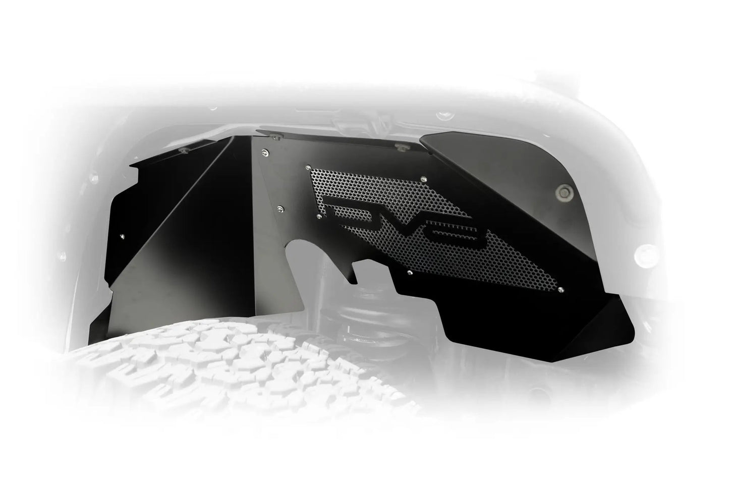 DV8 Offroad 07-18 Jeep JK Inner Fender; Front; Black Finish