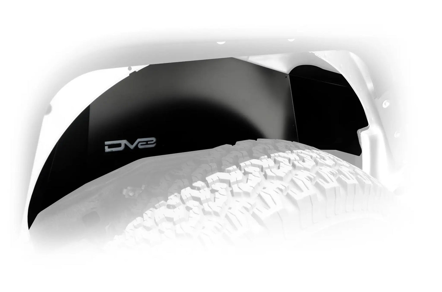 DV8 Offroad 07-18 Jeep JK Inner Fender; Rear; Black Finish by DV8 Offroad