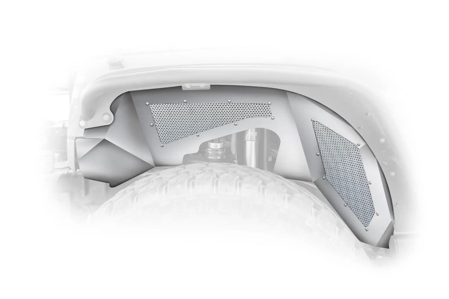 DV8 Offroad 07-18 Jeep JK Inner Fender; Front; Raw Finish by DV8 Offroad