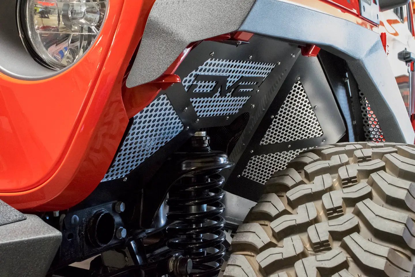 DV8 Offroad Jeep JL & JT Front Inner Fenders Black Or Raw by DV8 Offroad
