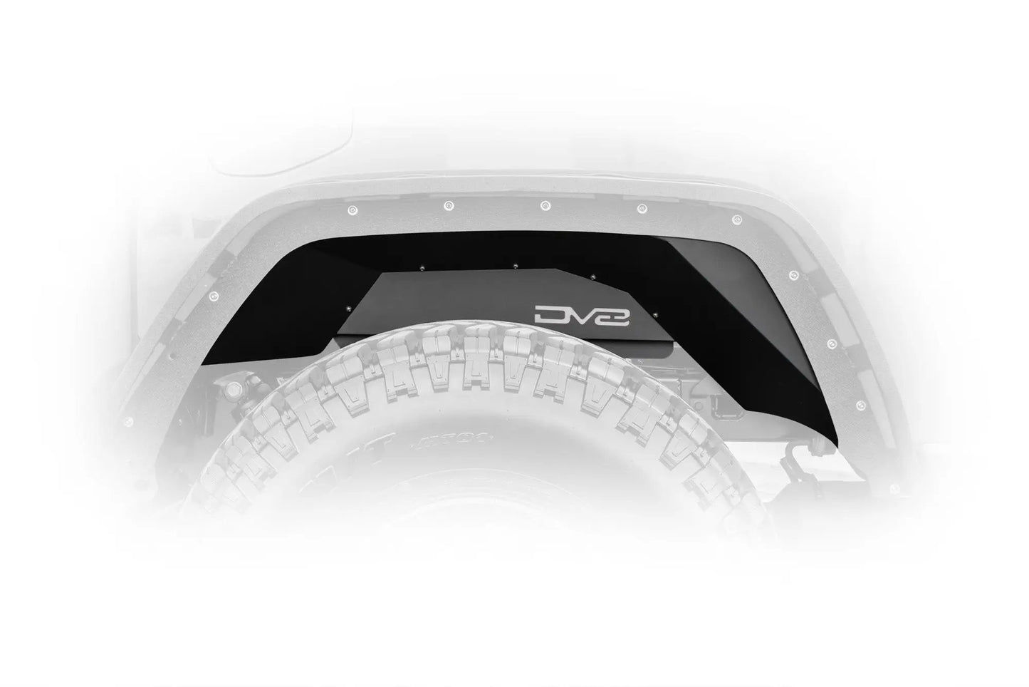 DV8 Offroad Jeep JT Inner Fender; Rear; Black by DV8 Offroad