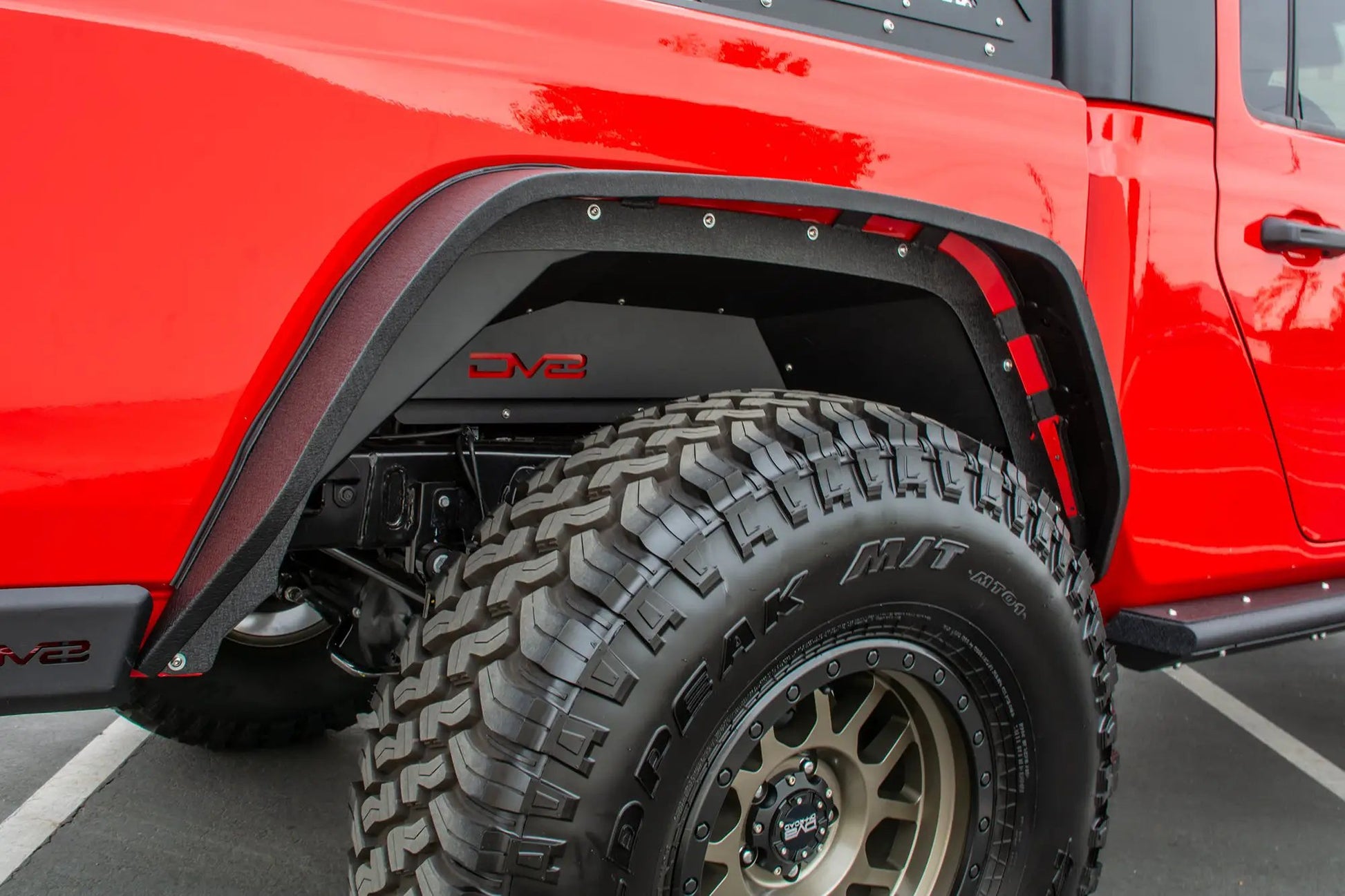DV8 Offroad Jeep JT Inner Fender; Rear; Black by DV8 Offroad