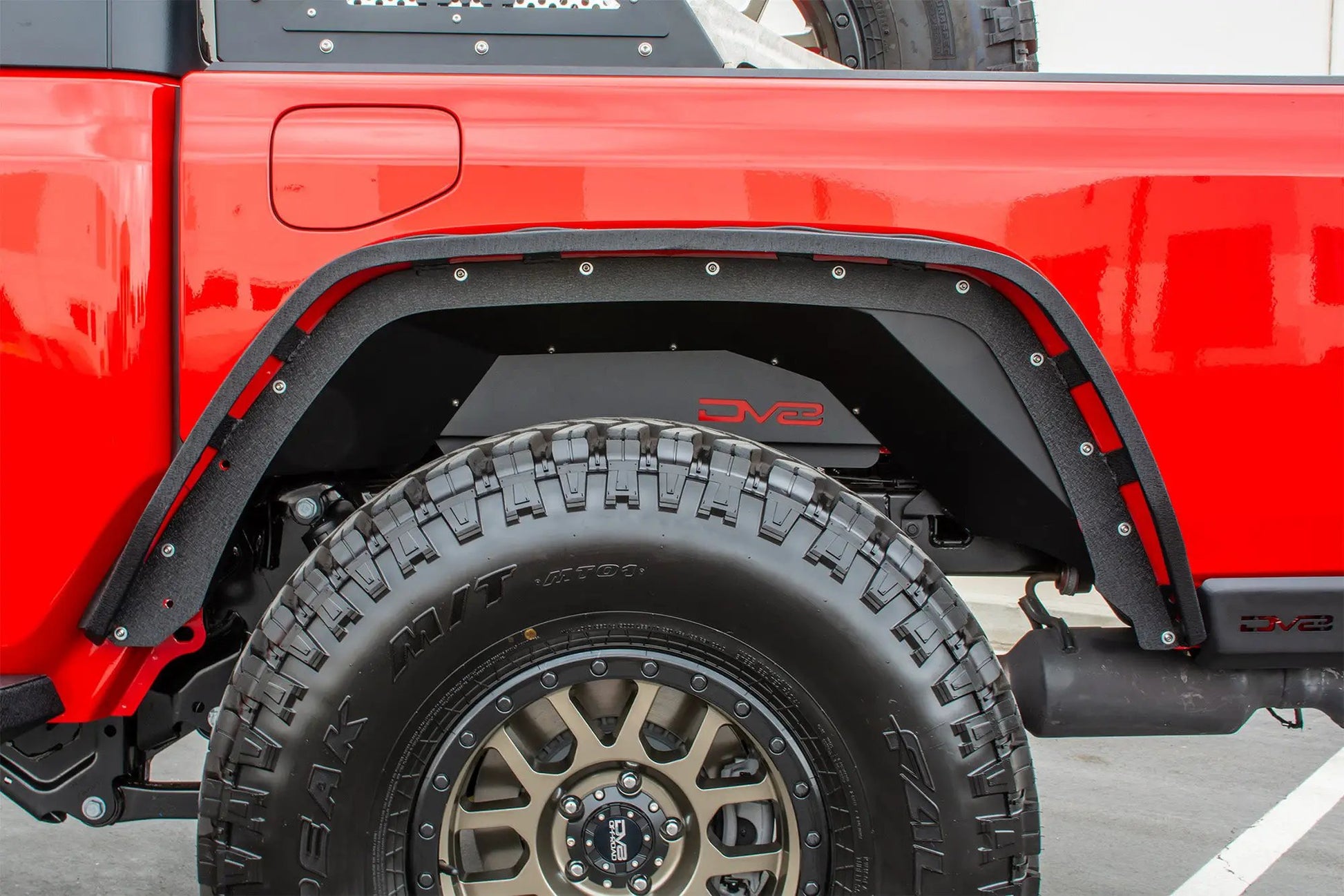 DV8 Offroad Jeep JT Inner Fender; Rear; Black by DV8 Offroad