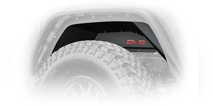DV8 Offroad Jeep JT Inner Fender; Rear; Black by DV8 Offroad