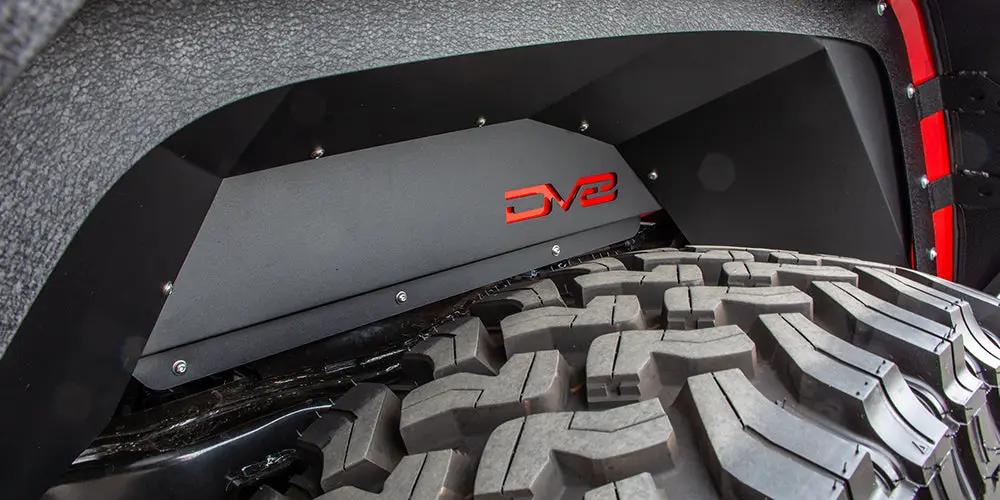 DV8 Offroad Jeep JT Inner Fender; Rear; Black by DV8 Offroad