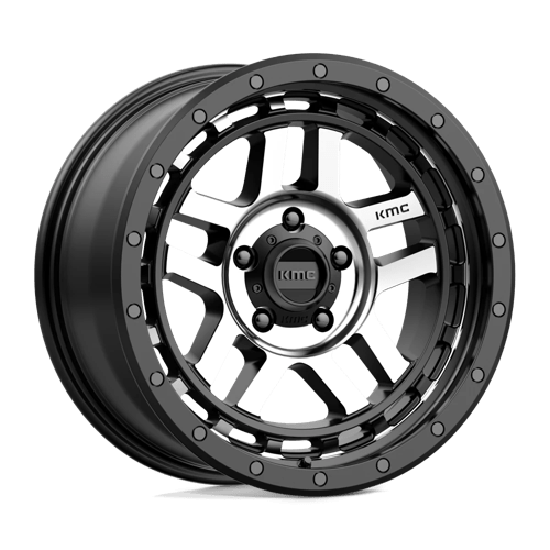KMC KM540 18X8.5 5X5.0 S-BLK MACH 00MM by KMC