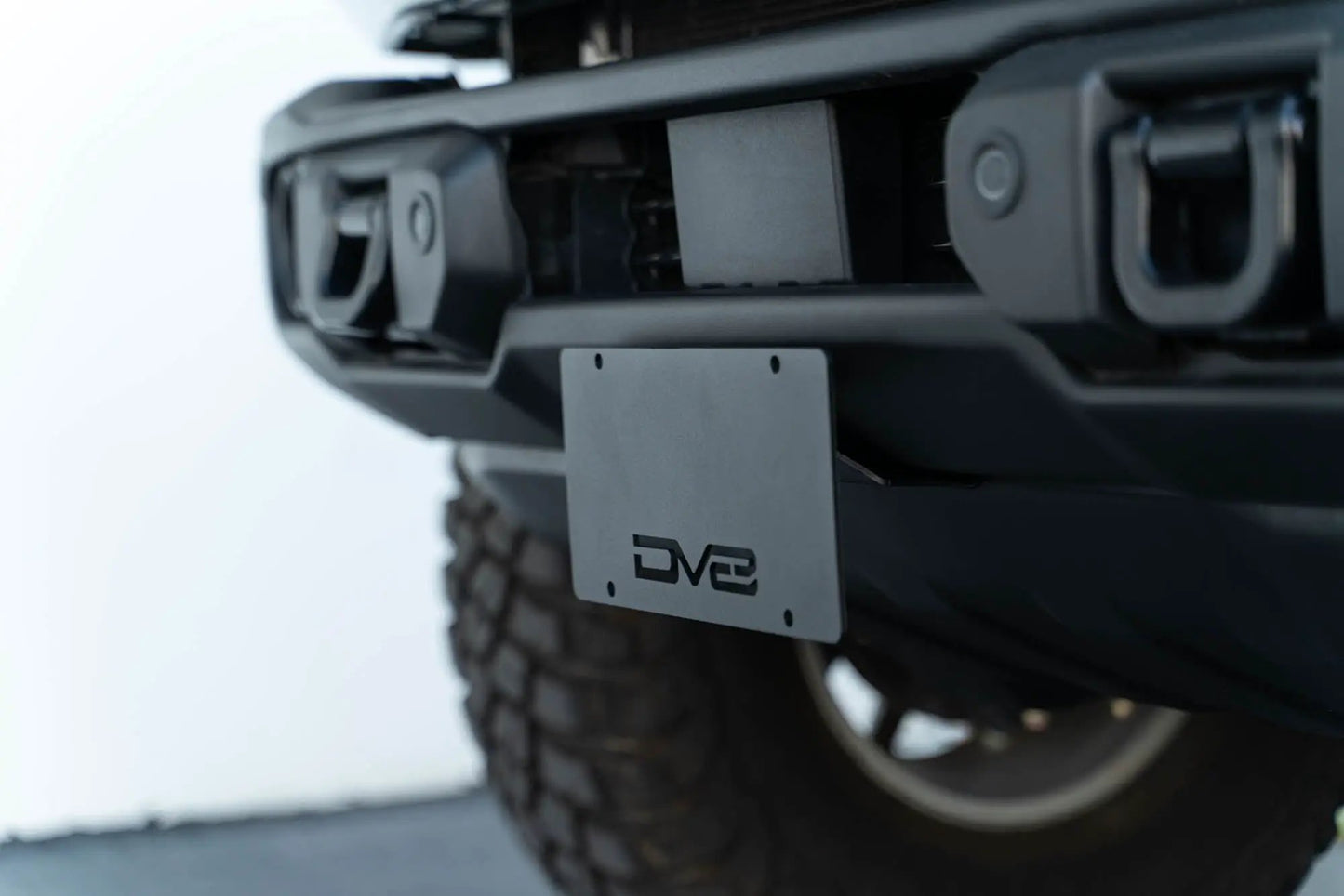 DV8 Offroad Ford Bronco Capable Bumper Front License Plate Mount by DV8 Offroad