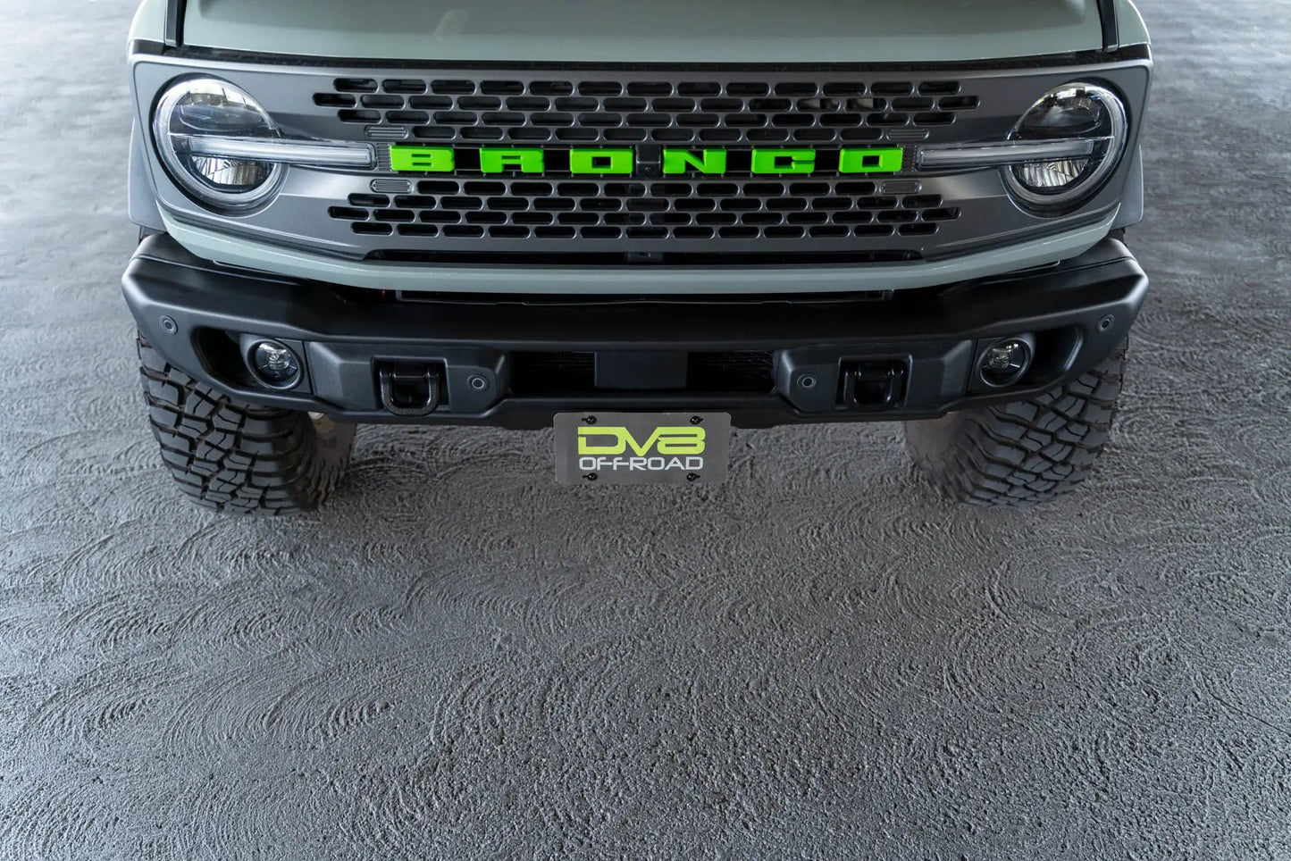 DV8 Offroad Ford Bronco Capable Bumper Front License Plate Mount by DV8 Offroad