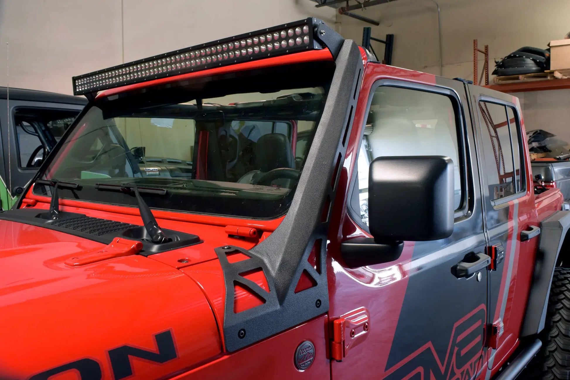 DV8 Offroad 18+ Jeep JL/20+ Jeep JT Full A-Pillar Light Mount by DV8 Offroad