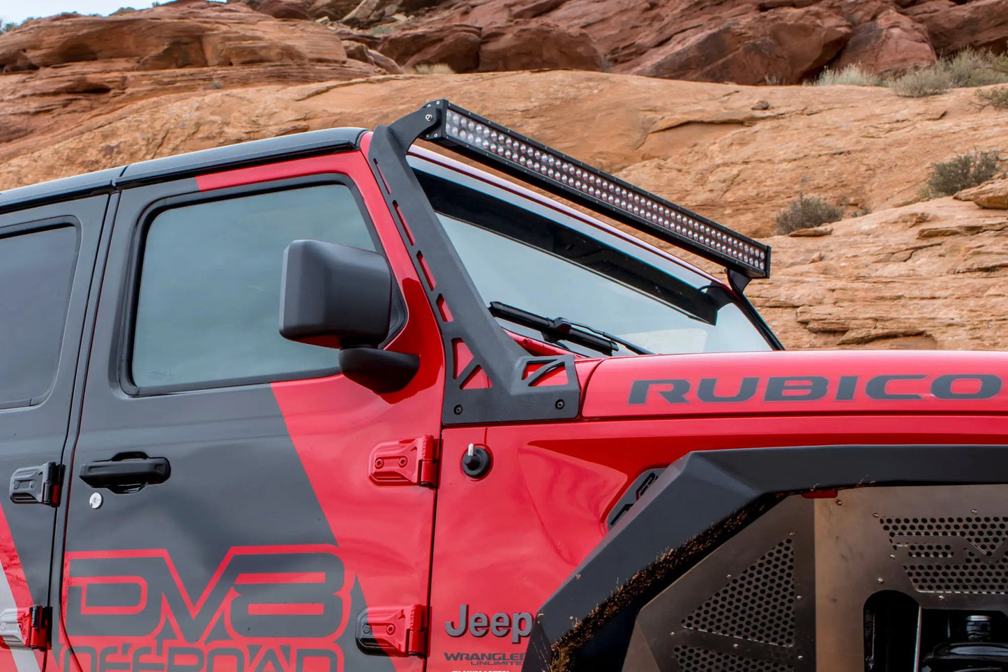DV8 Offroad 18+ Jeep JL/20+ Jeep JT Full A-Pillar Light Mount by DV8 Offroad