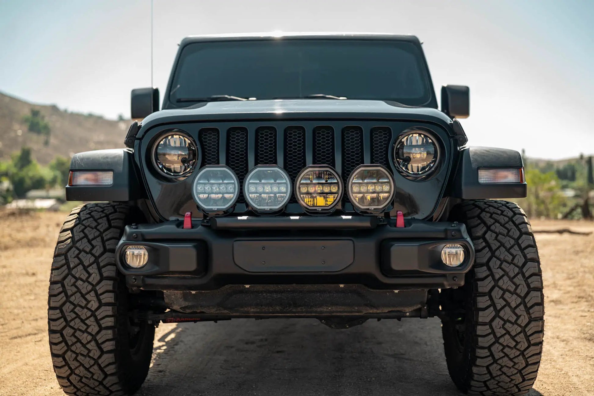 DV8 Offroad 2018+ Wrangler JL Push Bar for Mopar Rubicon Steel Bumper by DV8 Offroad