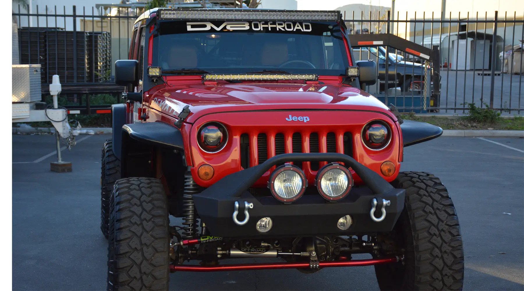 DV8 Offroad 07-18 Jeep JK Full A-Pillar Light Mount by DV8 Offroad
