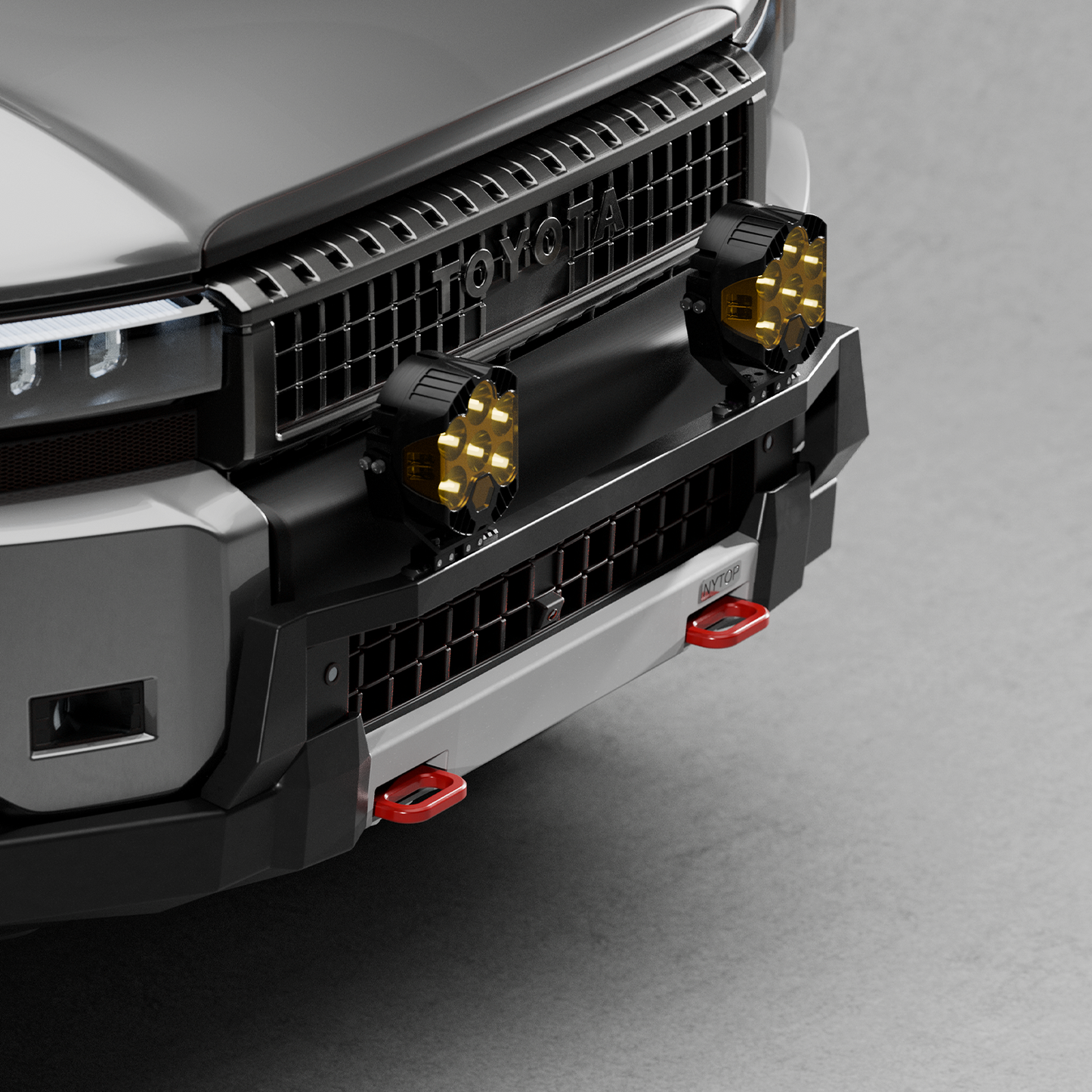 NYTOP 2024-Actual Toyota Land Cruiser Parachoques delantero híbrido con defensa delantera