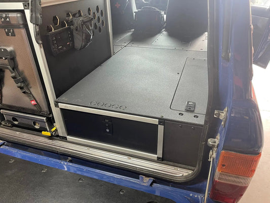 Toyota Land Cruiser 1980-1990 60 Series - Single Drawer Module with Fitted Top Plate - 22-3/16"W x 9-1/2"H x 40"D by Goose Gear