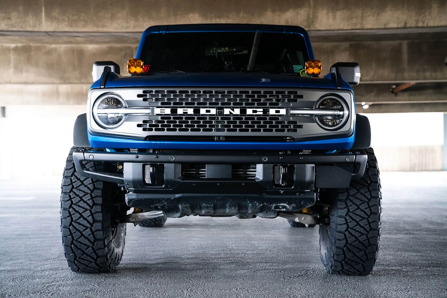 DV8 Offroad Ford Bronco Factory Front Bumper License Relocation Bracket Side by DV8 Offroad