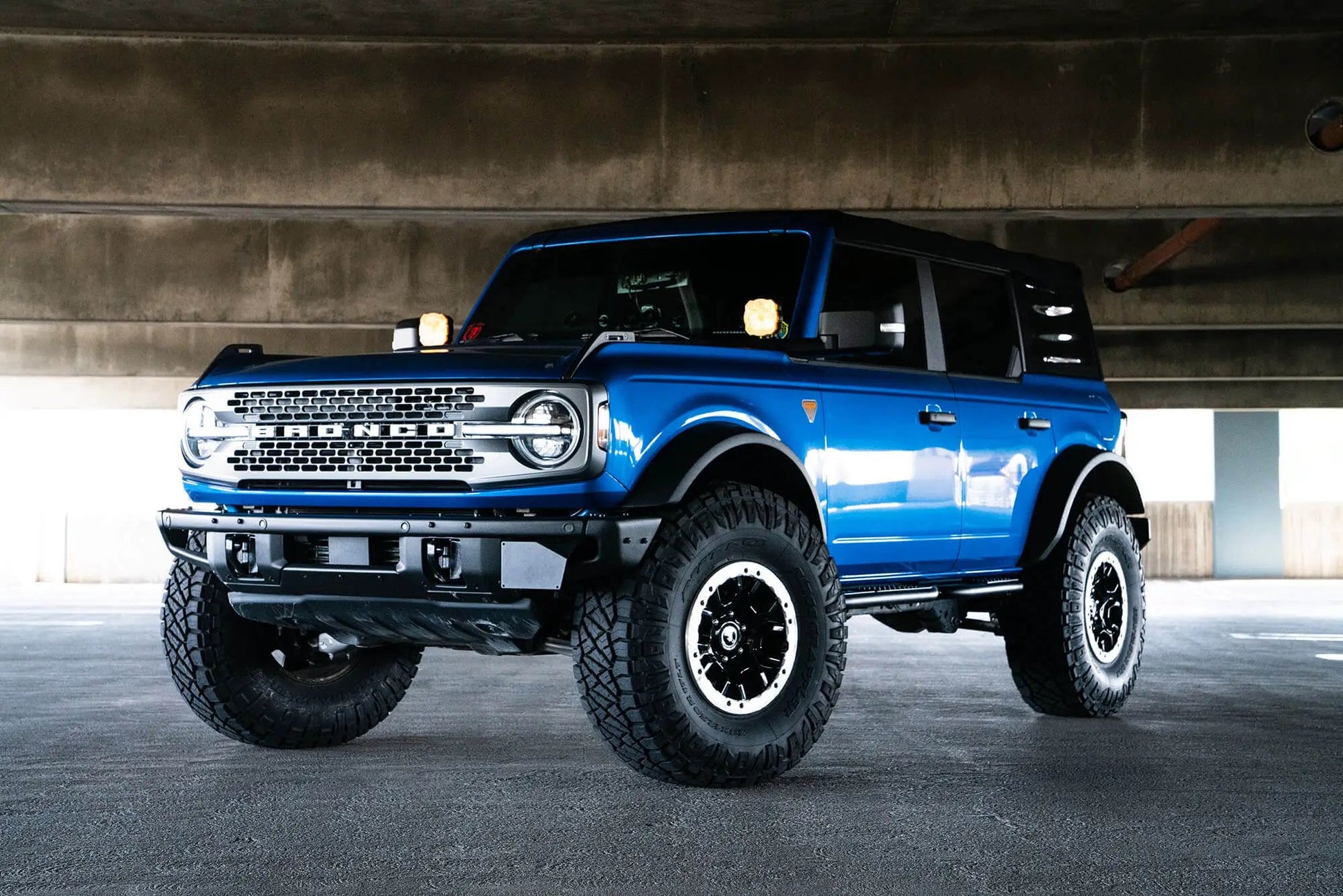 DV8 Offroad Ford Bronco Factory Front Bumper License Relocation Bracket Side by DV8 Offroad