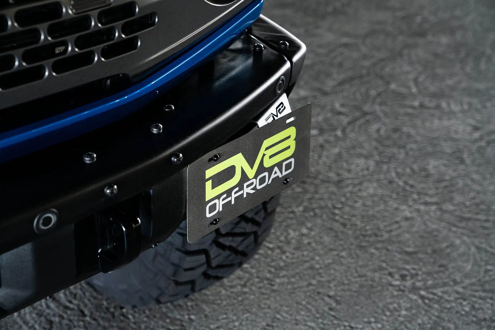 DV8 Offroad Ford Bronco Factory Front Bumper License Relocation Bracket Side by DV8 Offroad