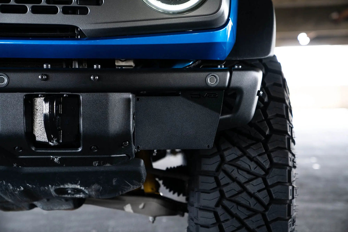 DV8 Offroad Ford Bronco Factory Front Bumper License Relocation Bracket Side by DV8 Offroad