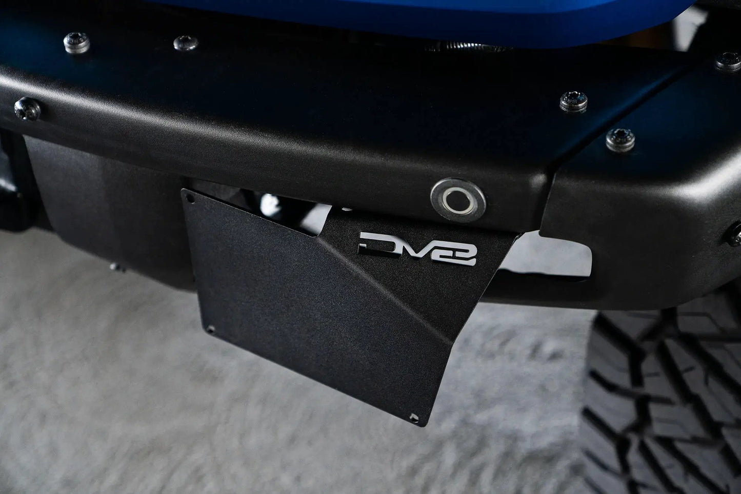 DV8 Offroad Ford Bronco Factory Front Bumper License Relocation Bracket Side by DV8 Offroad