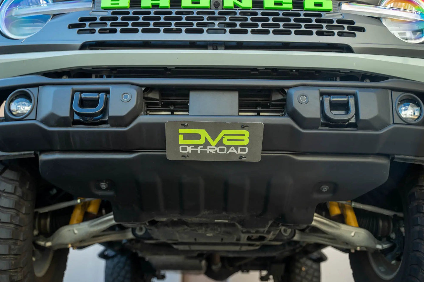 DV8 Offroad Ford Bronco Capable Bumper Slanted Front License Plate Mount by DV8 Offroad