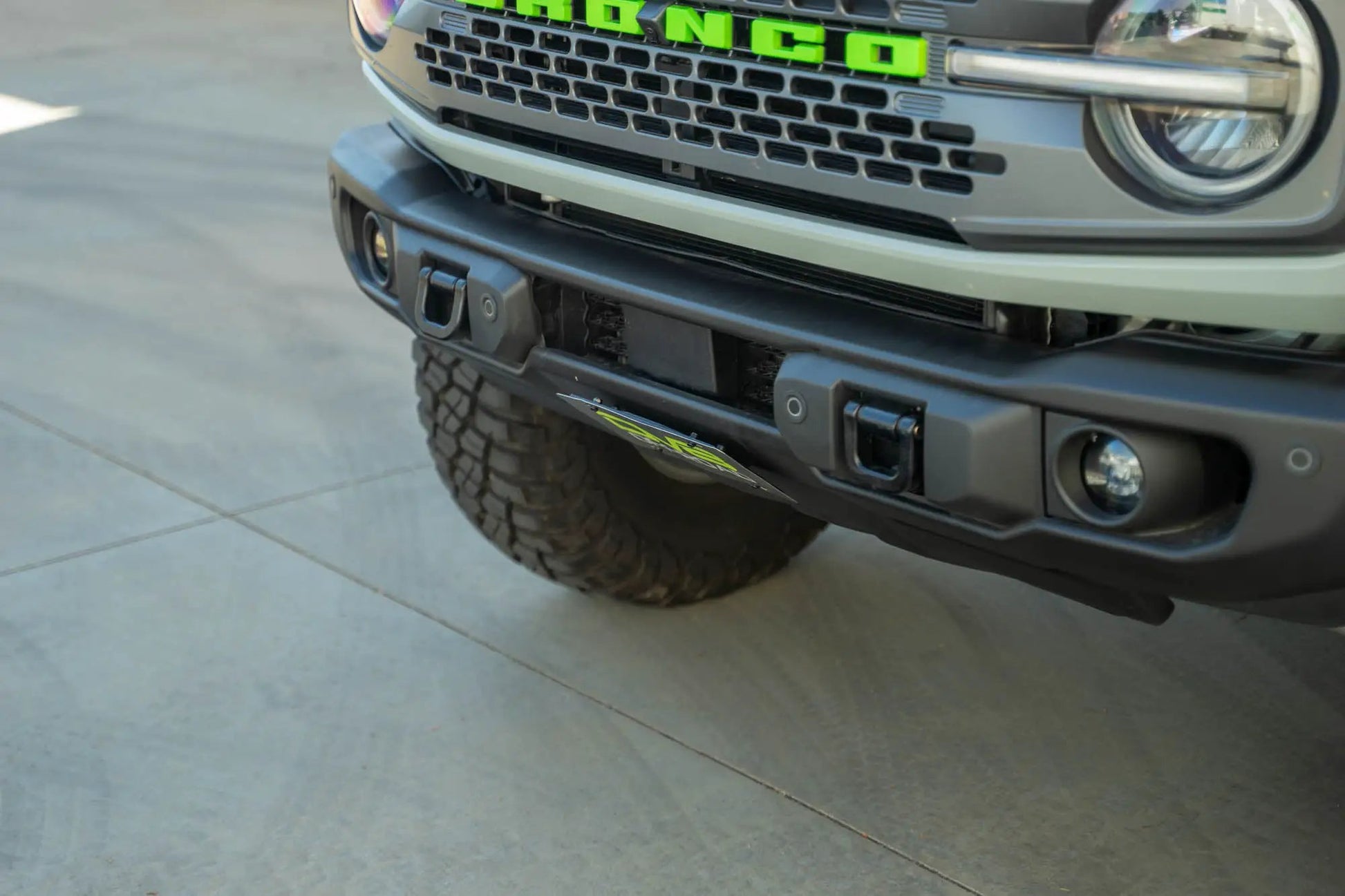 DV8 Offroad Ford Bronco Capable Bumper Slanted Front License Plate Mount by DV8 Offroad